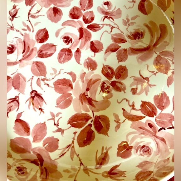 NWOT Spode Red Roses and Leaves Pasta Serving Bowl Pattern SP374 RARE 12” - Picture 6 of 7